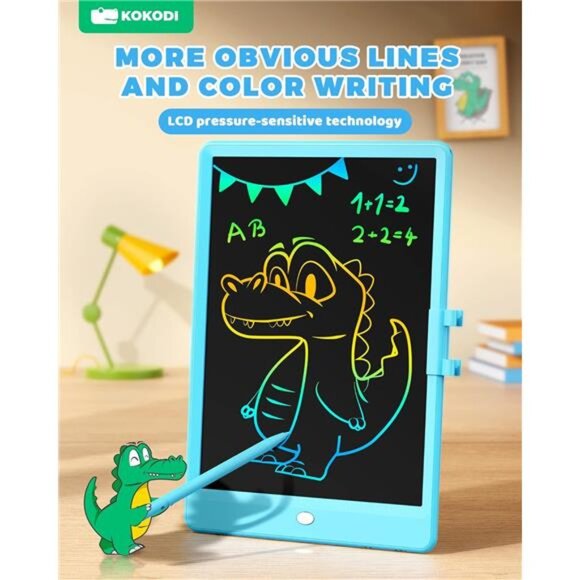 LCD Writing Tablet,10 Inch Colorful Toddler Doodle Board Drawing Tablet,Erasable - Picture 3 of 7